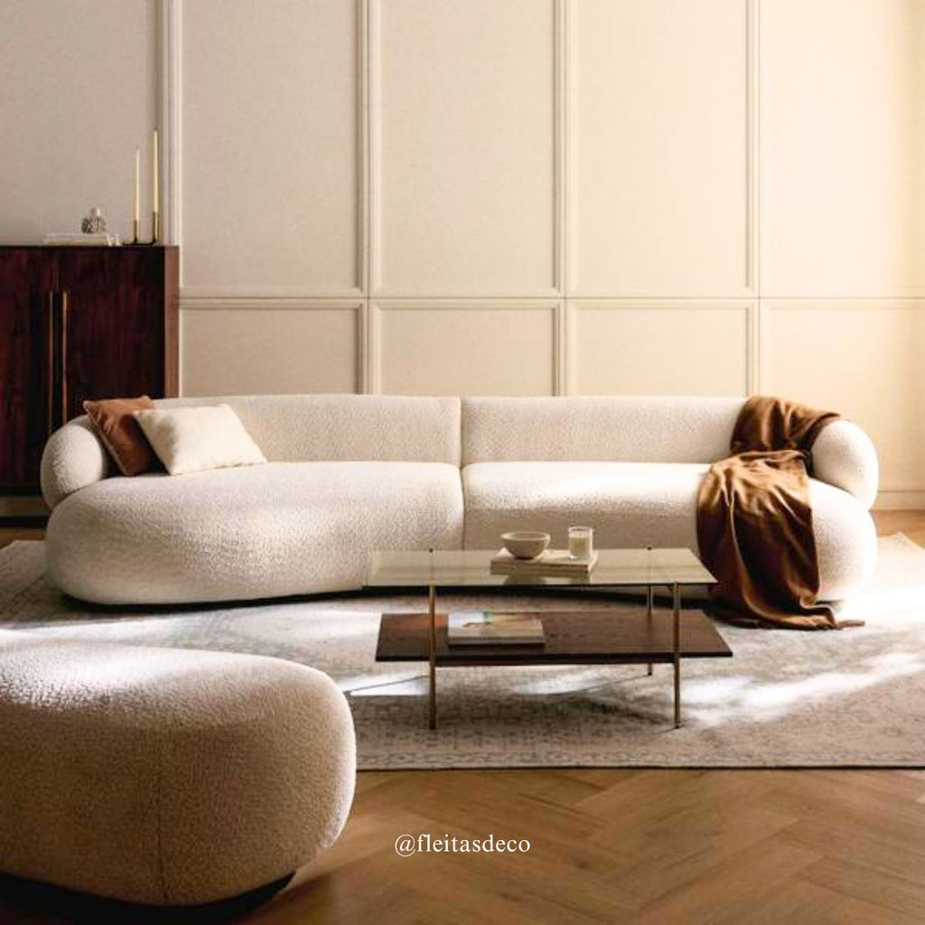 Sofá Alba Semi Curvo 3 Cuerpos