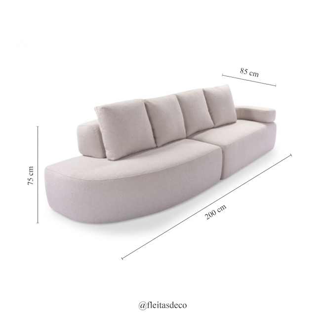 Sofá Lagoinha De 3 Cuerpos