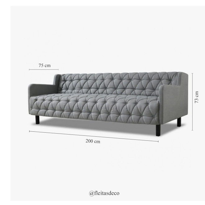 Sofá Coroa 3 Cuerpos