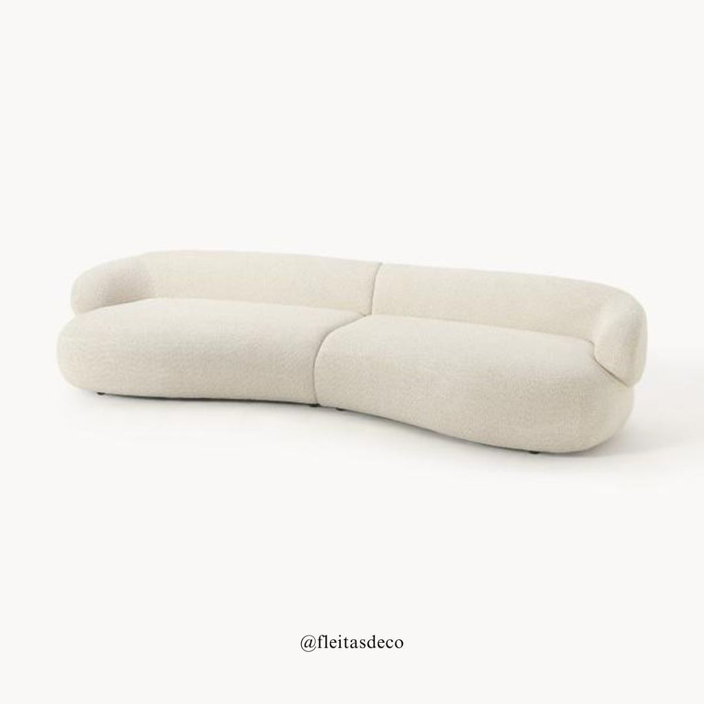 Sofá Alba Semi Curvo 3 Cuerpos