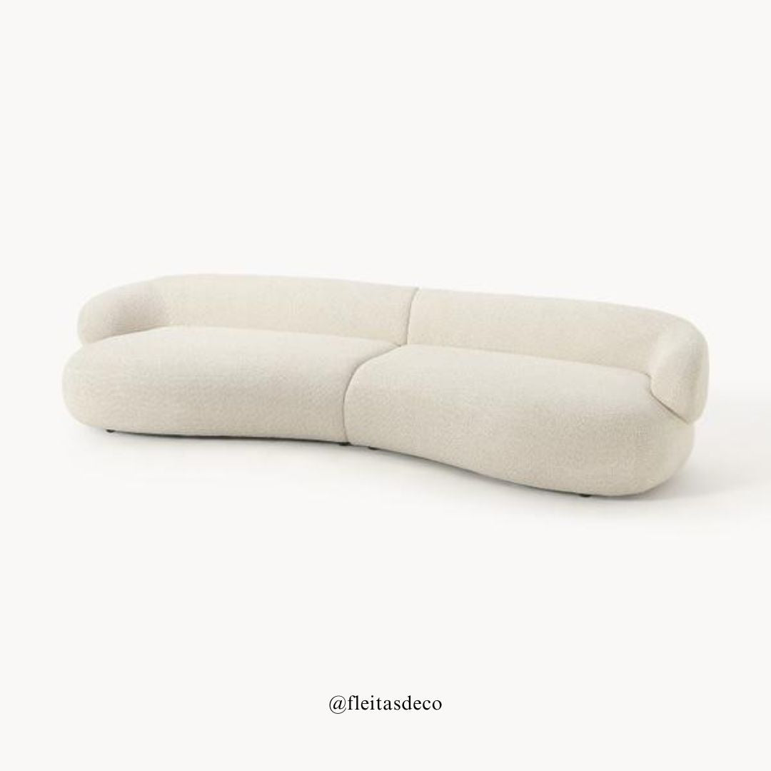 Sofá Alba Semi Curvo 3 Cuerpos