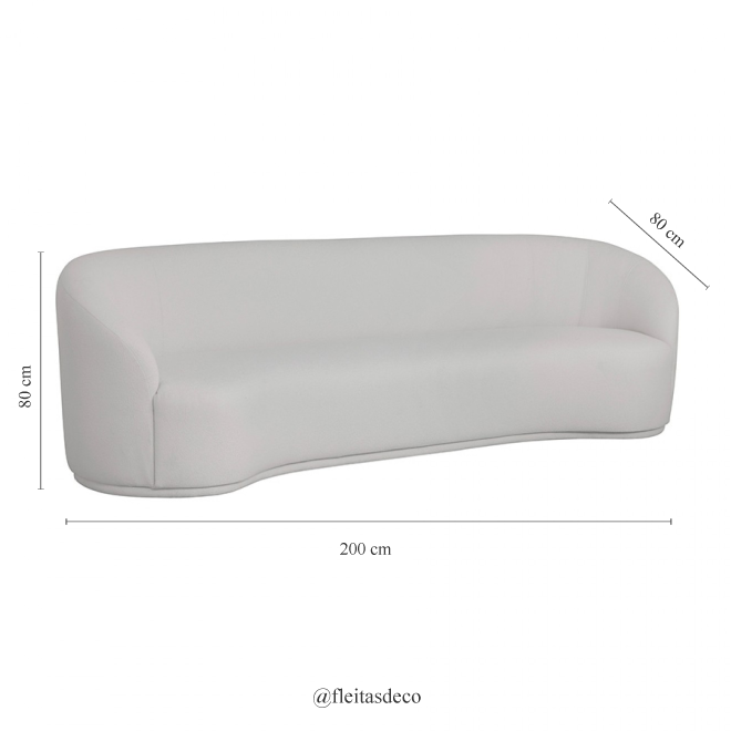 Sofá Curvo Sonho 3 Cuerpos
