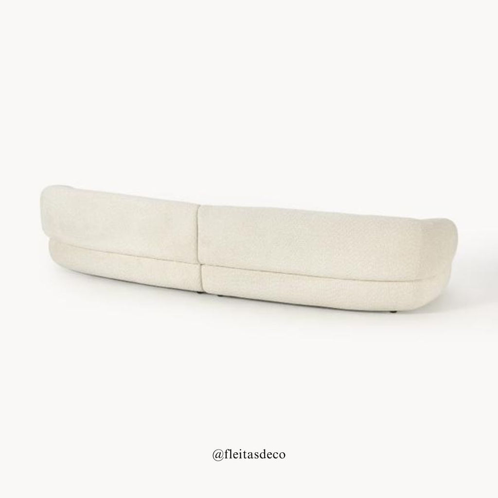 Sofá Alba Semi Curvo 3 Cuerpos