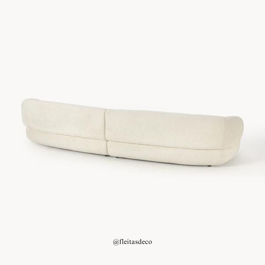 Sofá Alba Semi Curvo 3 Cuerpos