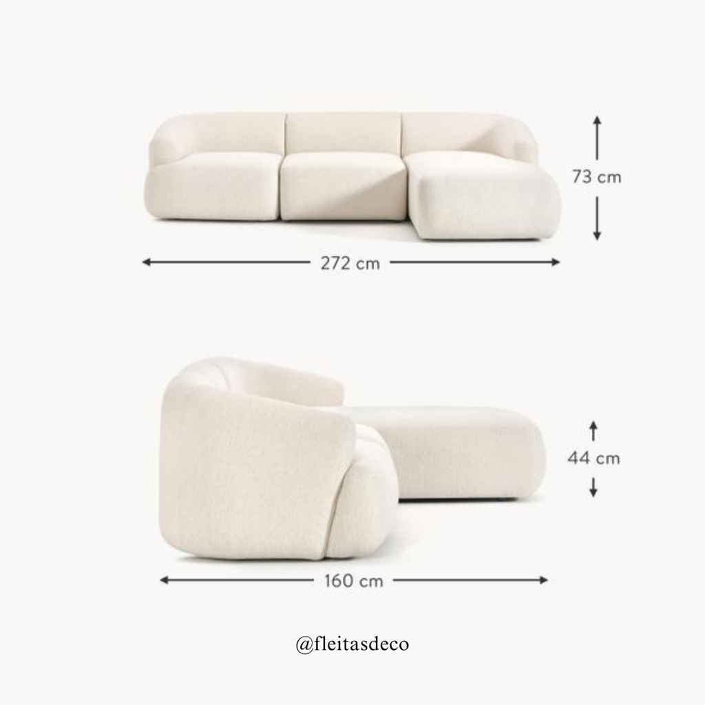 Sofá Seccional Helena 3 Cuerpos