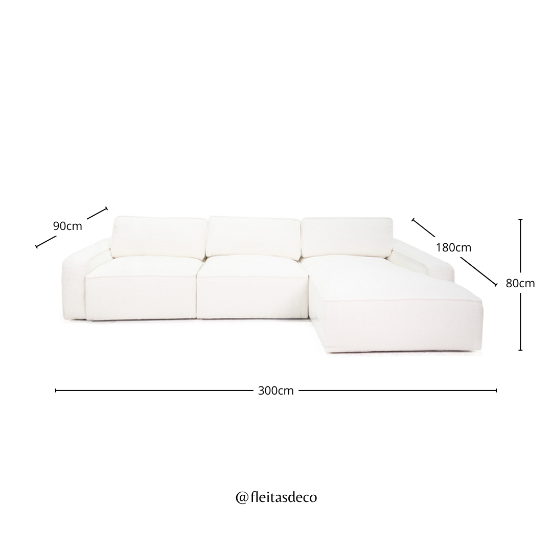 Sofá Seccional Celestino 3 cuerpos